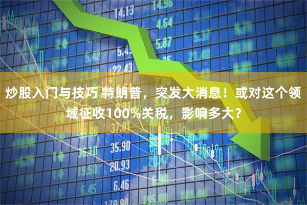 炒股入门与技巧 特朗普，突发大消息！或对这个领域征收100%关税，影响多大？